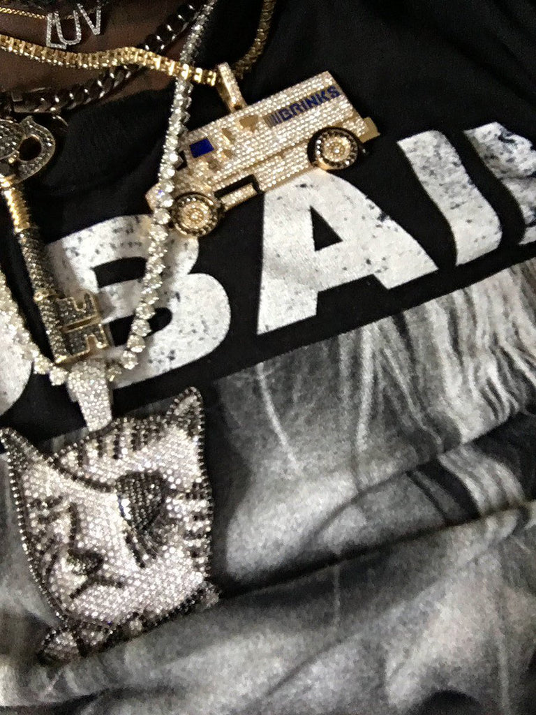 lil uzi vert tattoo cat pendant necklace chain luv free chain diamond vvs ifandco liluzivert