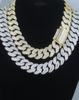 20mm baguette link necklacechain custom clasp white gold diamonds ifandco icebox asaprocky travis scott