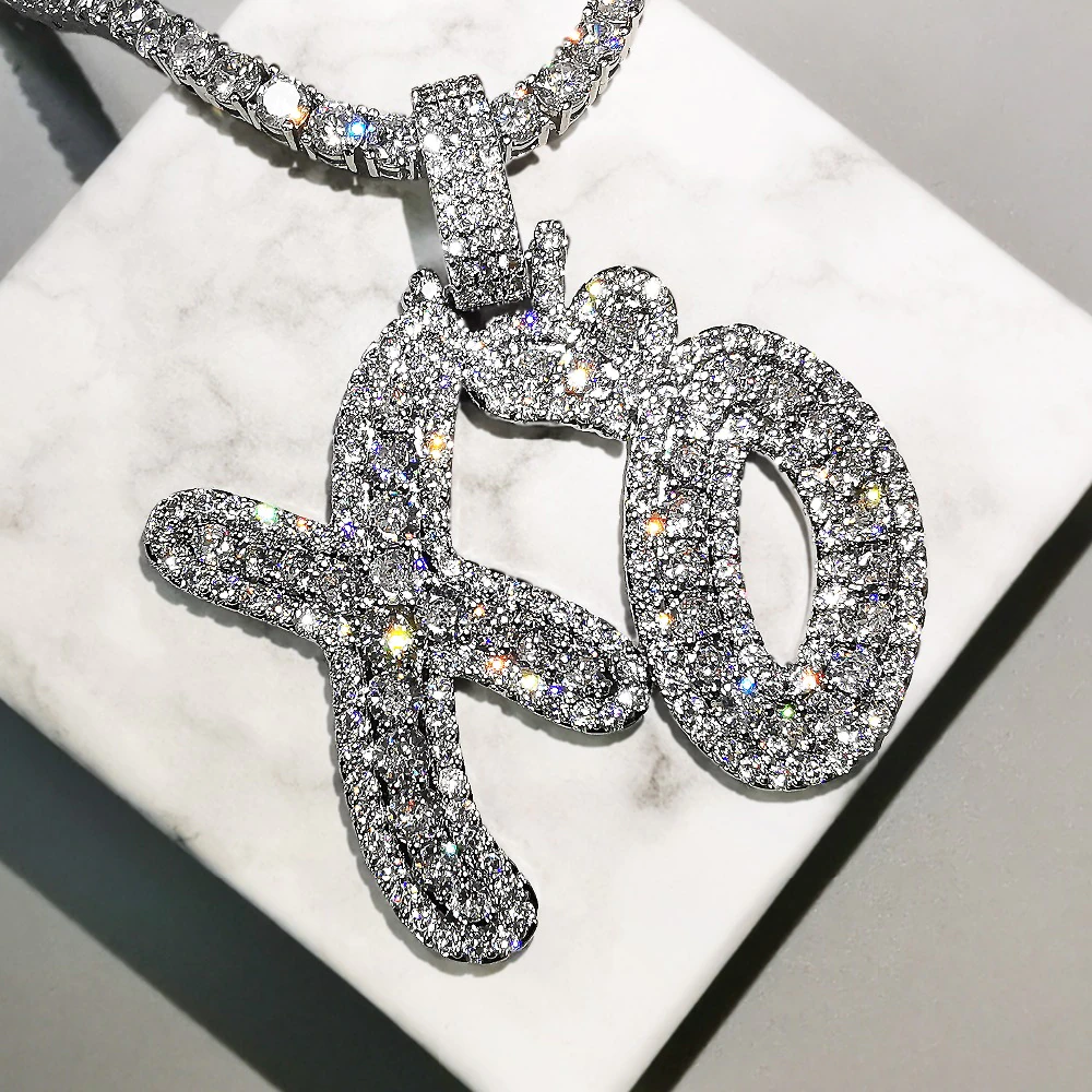 weeknd xo pendant necklace chain ifandco ben baller diamond vvs