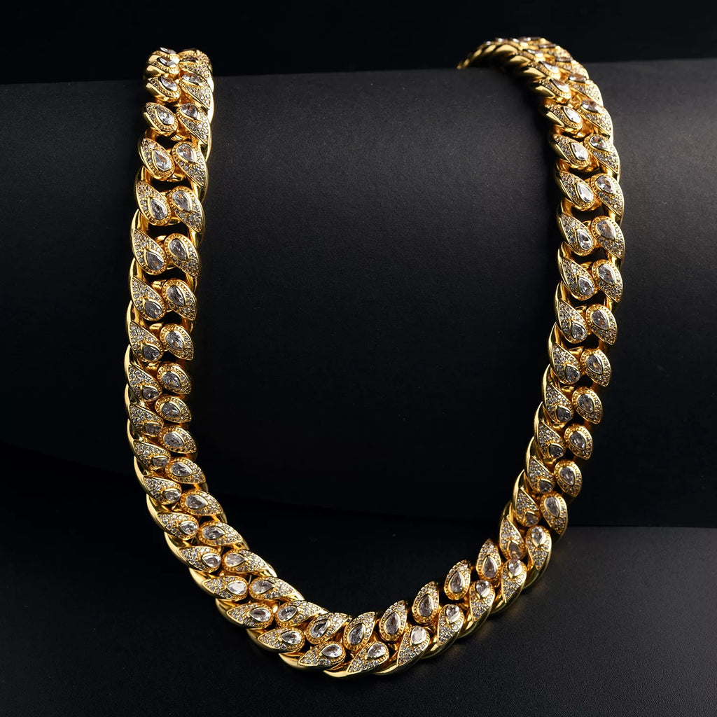 fully iced bandana cuban links diamond necklace chain blueface rapper custom jewelers Avianne
