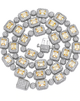 A$AP ROCKY tyler travis scott canary fully iced diamond necklace tennis links ifandco