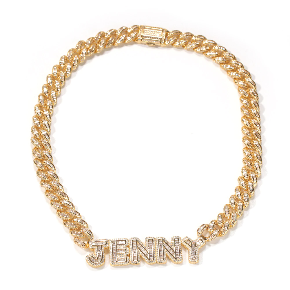 miami cuban links baguette custom a-z letter shopgld ifandco hip hop jewelery bracelet