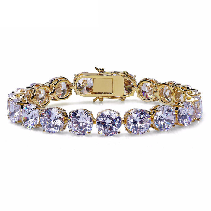 10mm tennis link chain bracelet diamond vvs yellow gold white gold ifandco shopgld