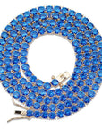 sapphire tennis link chain necklace bracelet vvs princess cut diamond shopgld yellow gold white gold