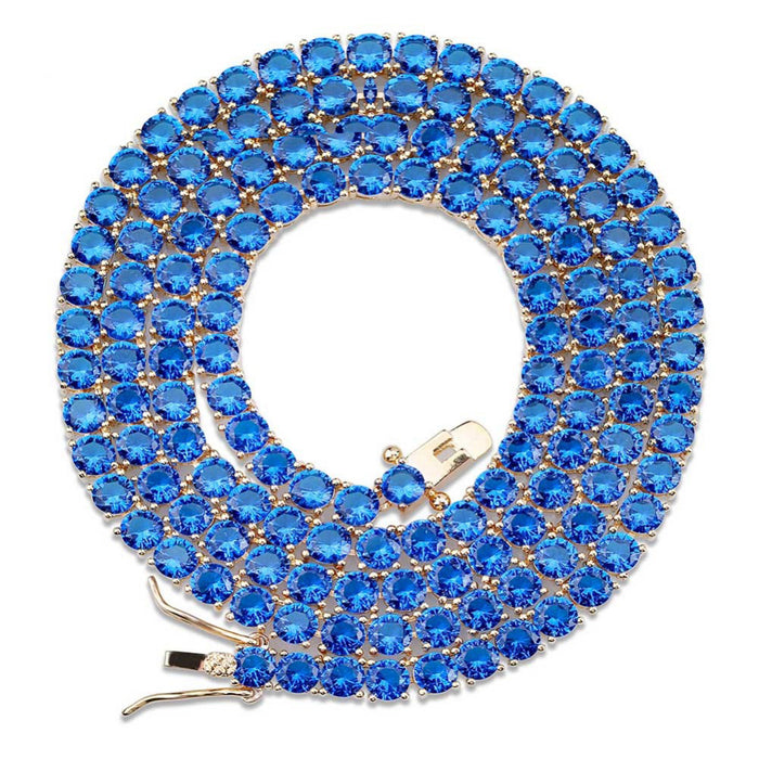 sapphire tennis link chain necklace bracelet vvs princess cut diamond shopgld yellow gold white gold