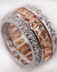 multicolored gemstone ring princess cut vvs affordable hip hop jewelry