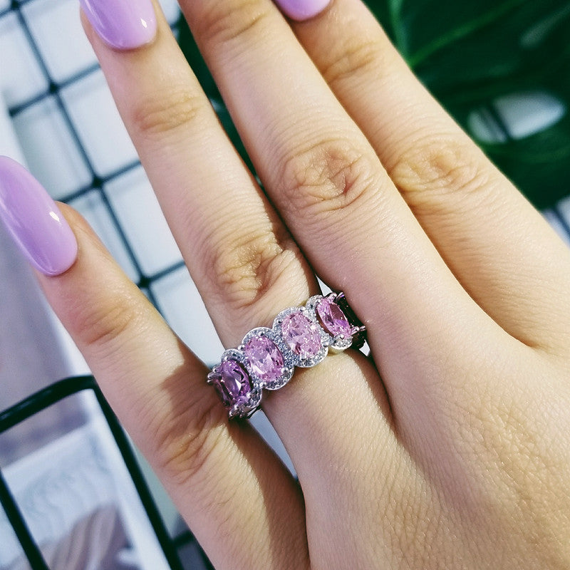 Kylie Jenner signature eternity band ring in oval kylie ring diamond