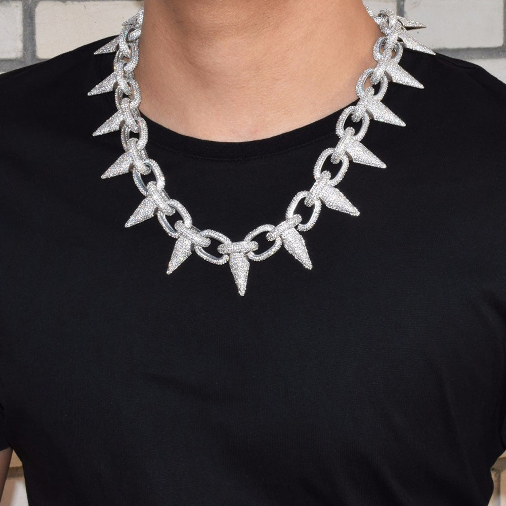 Iced Out spiked choker "Lil Uzi Vert" cuban link chain
