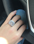 fully iced out single stone micro pave set vvs diamond ring affordable hip hop jewelry