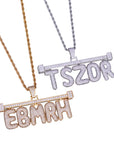 14k Custom Name Pendant ifandco shopgld diamond vvs jewelers