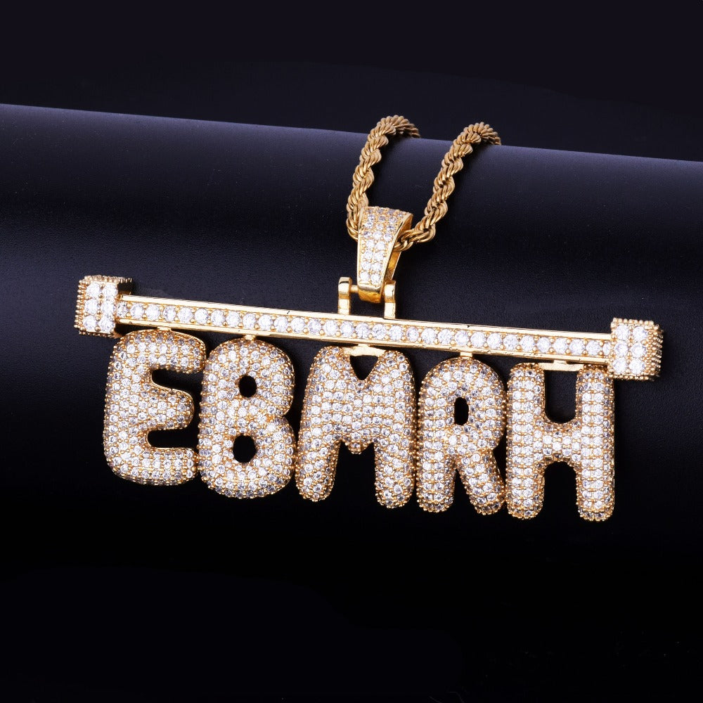 14k Custom Name Pendant ifandco shopgld diamond vvs jewelers