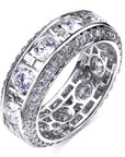 Three row Eternity Ring as seen on LIL UZI VERT affordable hip hop jewelry best price vvs
