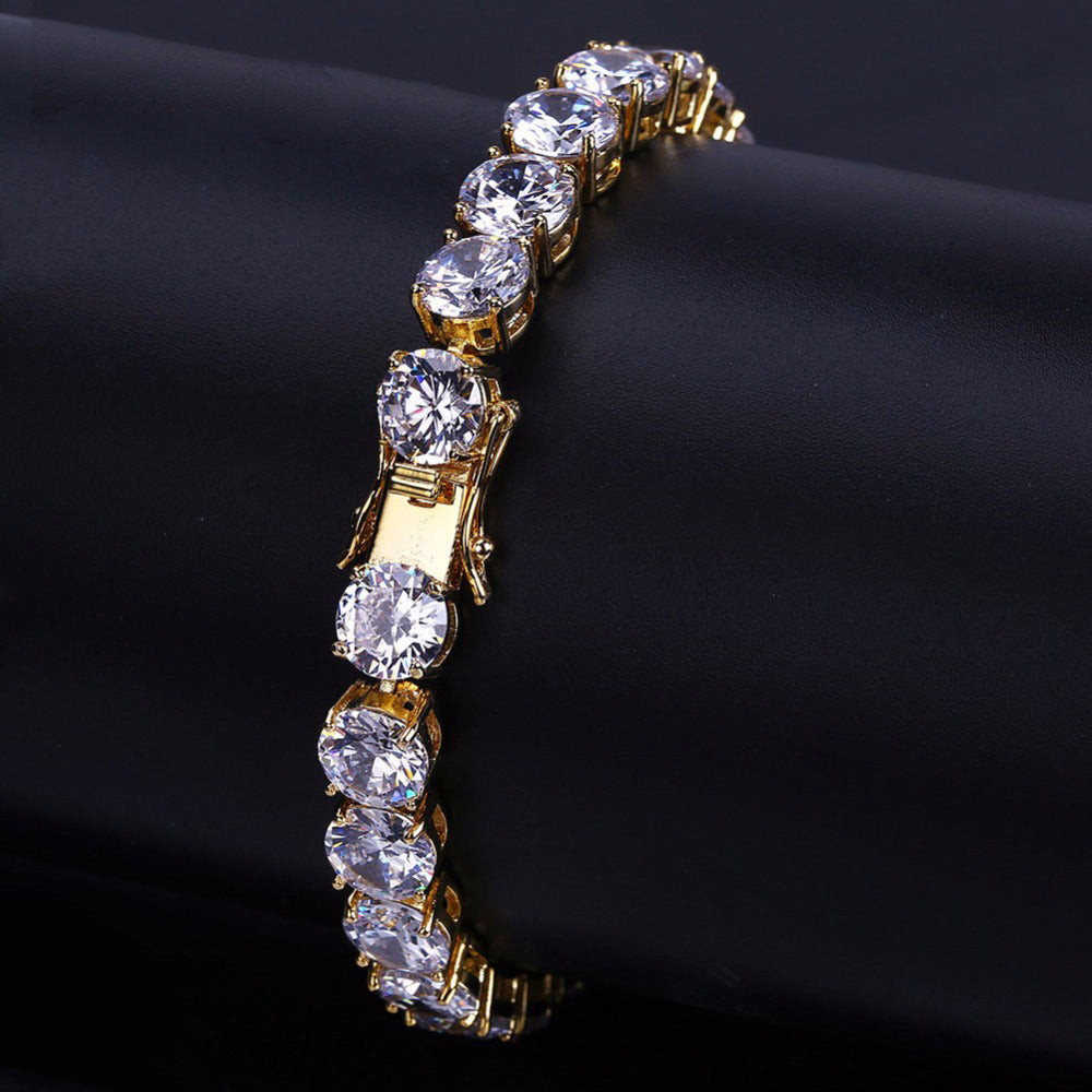 10mm tennis link chain bracelet diamond vvs yellow gold white gold ifandco shopgld