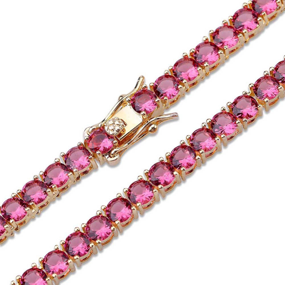 ruby tennis link chain necklace bracelet vvs princess cut diamond shopgld yellow gold white gold