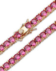 ruby tennis link chain necklace bracelet vvs princess cut diamond shopgld yellow gold white gold