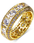 Three row Eternity Ring as seen on LIL UZI VERT affordable hip hop jewelry best price vvs