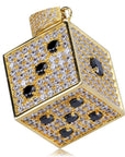 fully iced out dice diamond vvs pendant necklace chain jacob ifandco