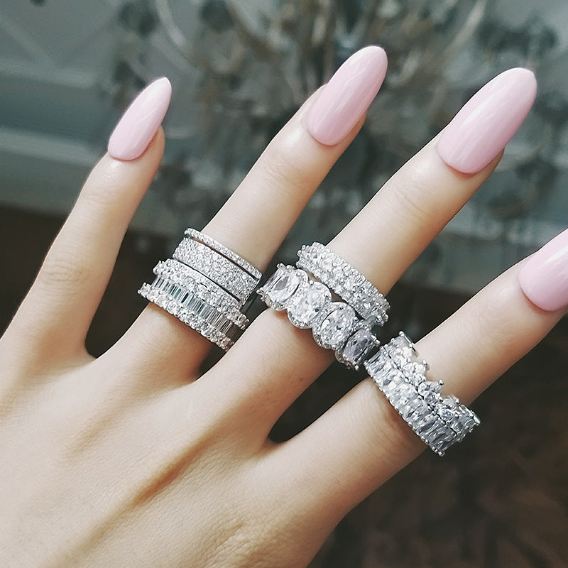 Kylie Jenner signature eternity band ring in oval kylie ring diamond