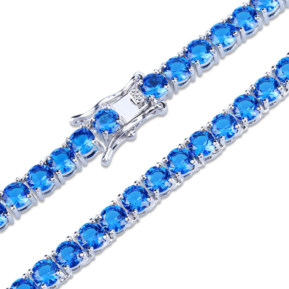 sapphire tennis link chain necklace bracelet vvs princess cut diamond shopgld yellow gold white gold