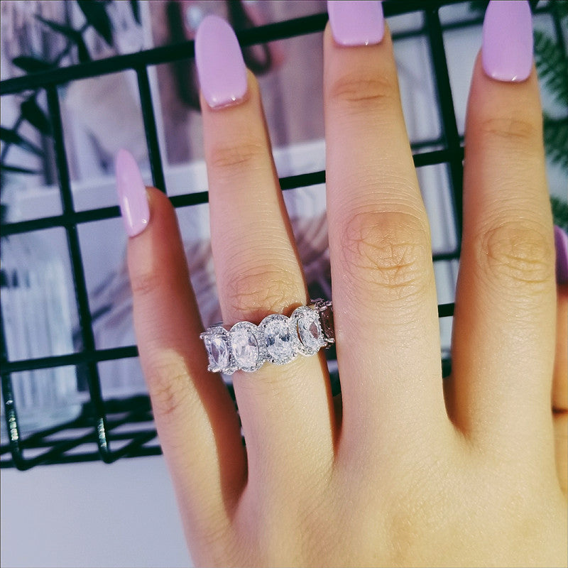 Kylie Jenner signature eternity band ring in oval kylie ring diamond