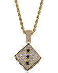 fully iced out dice diamond vvs pendant necklace chain jacob ifandco