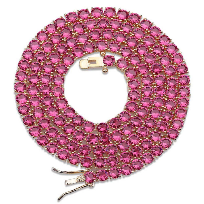 ruby tennis link chain necklace bracelet vvs princess cut diamond shopgld yellow gold white gold
