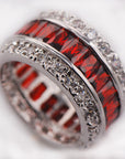 multicolored gemstone ring princess cut vvs affordable hip hop jewelry