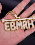 14k Custom Name Pendant ifandco shopgld diamond vvs jewelers
