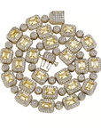 A$AP ROCKY tyler travis scott canary fully iced diamond necklace tennis links ifandco