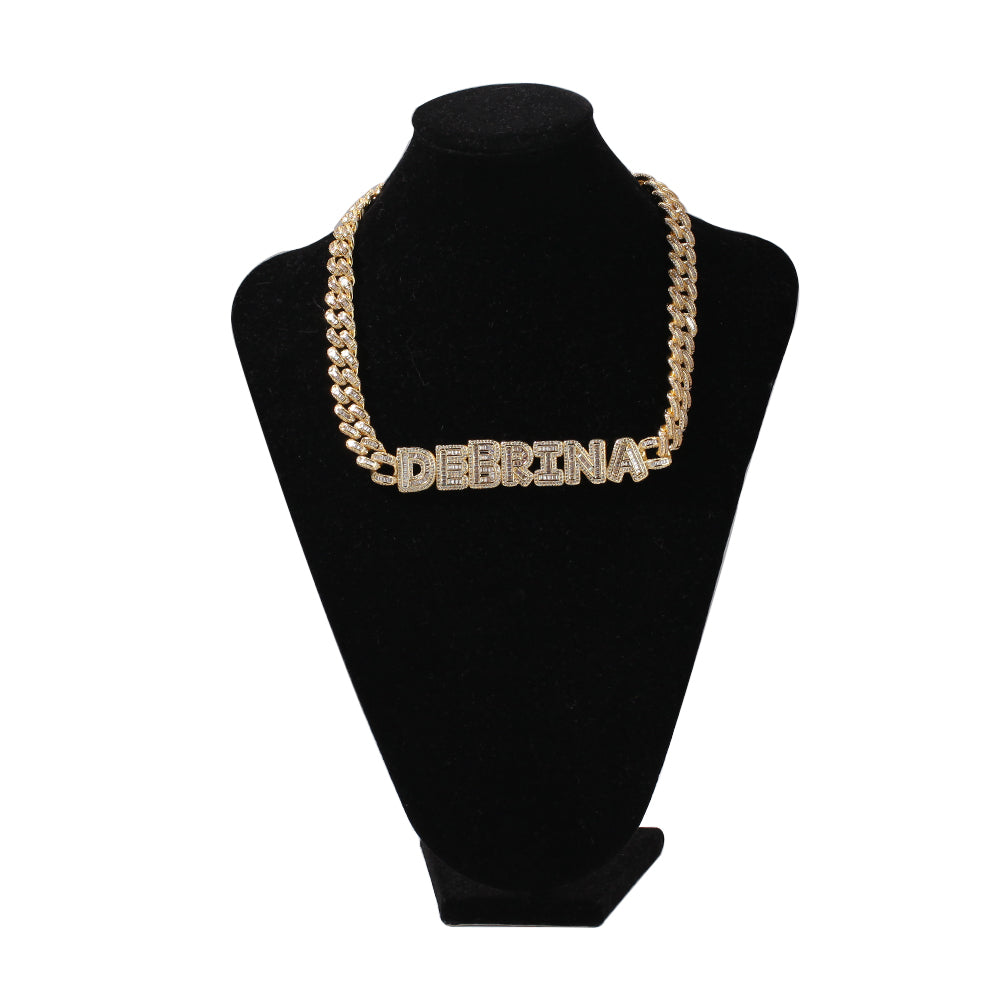 miami cuban links baguette custom a-z letter shopgld ifandco hip hop jewelery bracelet