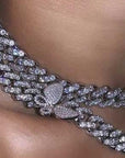 12mm miami cuban link butterfly choker diamond kylie jenner stormi playboi carti