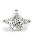 asap rocky pear diamond ring unique three stone engagement ring jeweler vvs