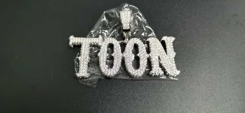 affordable hip hop custom jeweler iced out gothic font letter pendant necklace chain shopgld