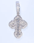 Vintage Baguette cross deluxe tyga diamond necklace pendant chain hip hop jewelry rappers high end custom jewelers hollywood celebrities migo travis scott gld