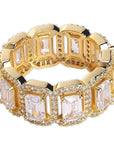 halo rectangle eternity engagement ring kylie jenner travis gifted diamond ring