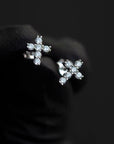 Pico 18k cross stud earring