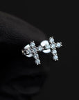 Pico 18k cross stud earring