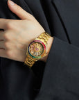 Hublot introduces Classic Fusion Takashi Murakami All Black limited edition watch featuring the artist's signature smiling flower.