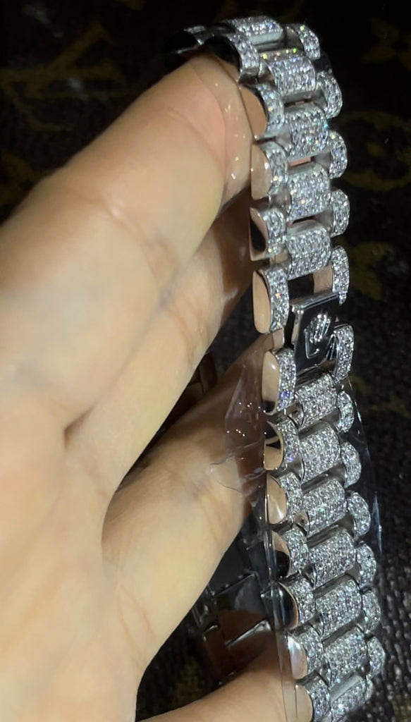 Rolex Presidential bracelet 9ct Gold Rolex Style Iced Out Presidential Bracelet diamond