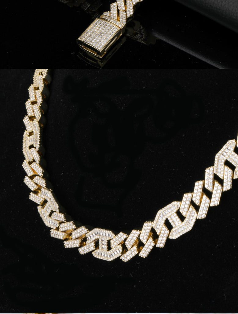 chaine d'ancre hermes curb cuban link combo necklace chain diamond gold vvs ifandco shopgld travis scott migos