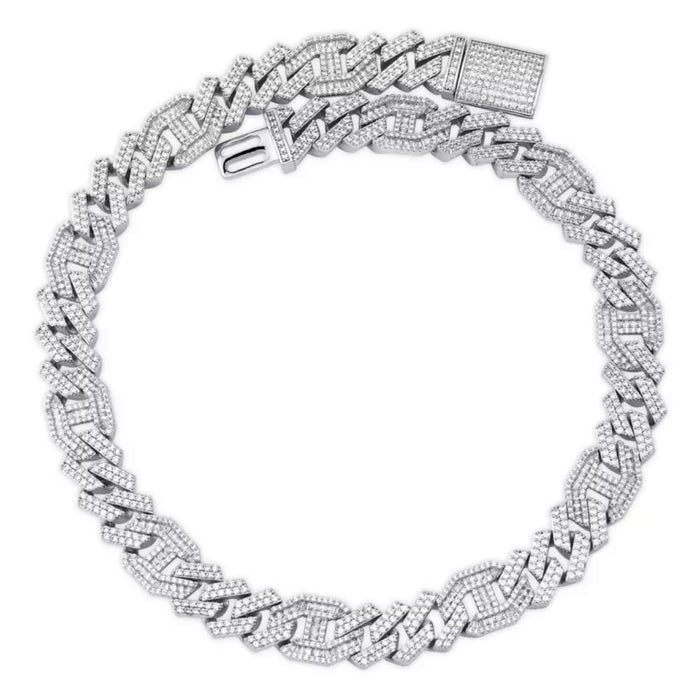 chaine d'ancre hermes curb cuban link combo necklace chain diamond gold vvs ifandco shopgld travis scott migos