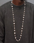Asap Rocky pearl necklace Chanel cuban links chain with beads vlone playboi carti jeweler diamond gold
