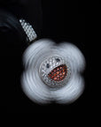 superflat first love monorgram flower fidget spinner TAKASHI MURAKAMI Super Flat, First Love, Flower screenprint in colors with Platinum leaf pendant with matching chain necklace