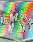 EYEFUNNY smiling face bangle bracelet smiley diamond vvs アイファニー GDRAGON PARIS letter diamond necklace GD