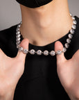 frank diamond ring sphere Ocean legs pendant necklace chain Drake