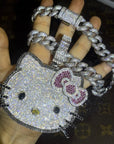 cardi b sister hennessy carolina hello kitty necklace tiktok hello kitty fully iced diamond necklace chain buy now custom jewelers