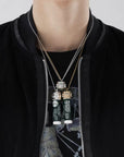 EYEFUNNY アイファニー Daniel Arsham Smiley gold cap with diamanté detailing designed by EYEFUNNY DanielArsham fully iced diamond eyefunny lip balm cap holder necklace