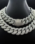 23mm diamond rounded bubble cuban links necklace/bracelet chain 3D diamons vvs ifandco shopgld