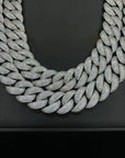 23mm diamond rounded bubble cuban links necklace/bracelet chain 3D diamons vvs ifandco shopgld
