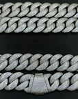 23mm diamond rounded bubble cuban links necklace/bracelet chain 3D diamons vvs ifandco shopgld